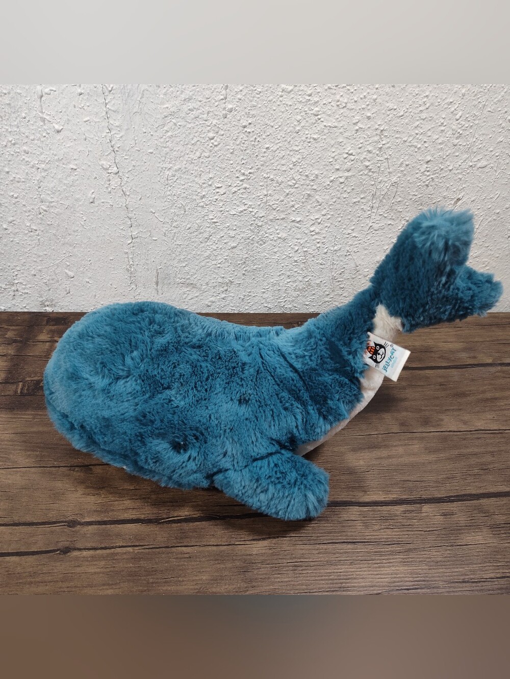 Jellycat Wally Whale Blue Soft Stuffed Plush Medium - Picture 2 of 10